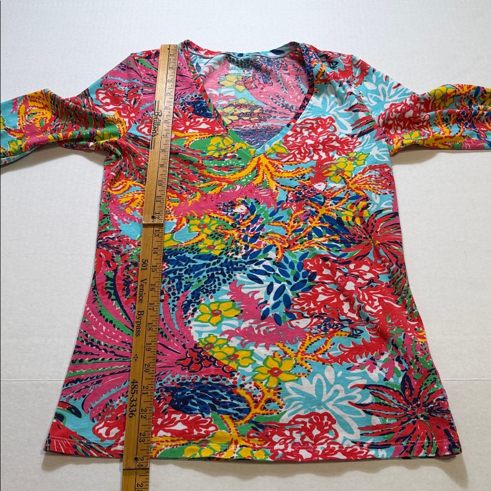Lilly Pulitzer Fishing For Compliments Long Sleeve Tee - Picture 4 of 7